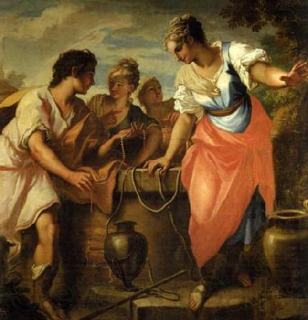 Niccolo Bambini Rebecca at the well Spain oil painting art